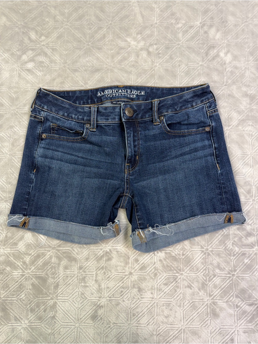 American Eagle Outfitters midi rolled Hem Denim Shorts